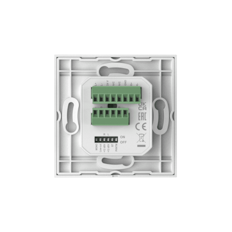 AUDAC WP225/W - Panel ścienny, XLR mic + 3,5 mm jack + BT, biały - 3