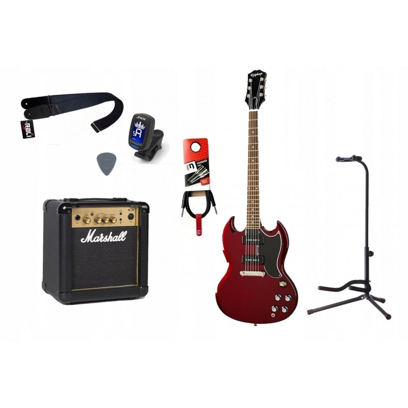 Gitara Elektryczna + Wzmacniacz 10W Kabel Zestaw 316 - 1