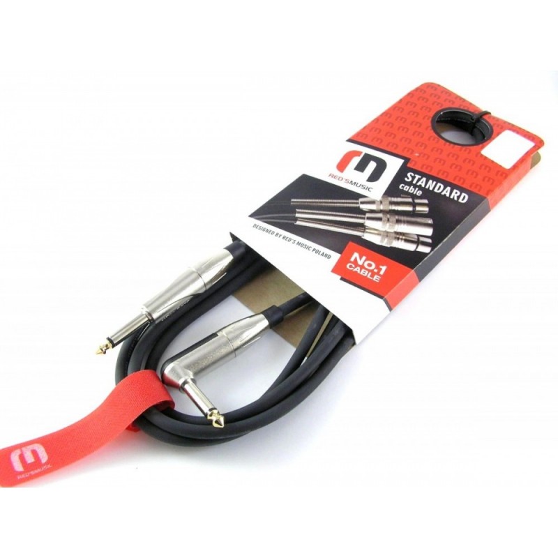 REDS GC1250 BLK - Kabel gitarowy kątowy 5m