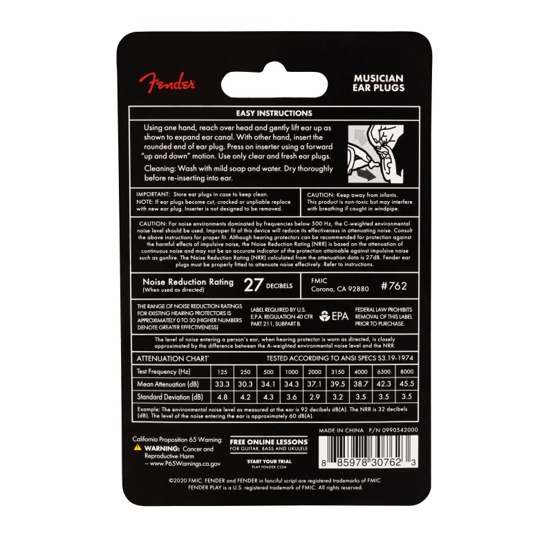 FENDER Musician Ear Plugs - zatyczki do uszu - 3