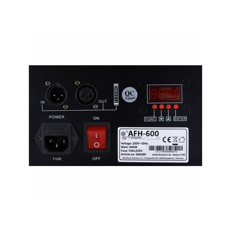 Stairville AFH-600 DMX Hazer - wytwornica mgły - 7