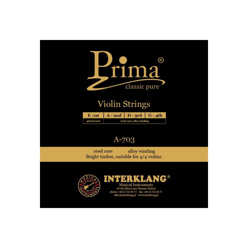 Prima P-703 - Struny do skrzypiec 4/4 i 3/4 - 2