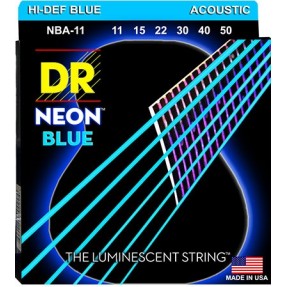 DR NBA 11-50 Neon Blue - Struny Do Gitary Elektrycznej - 1