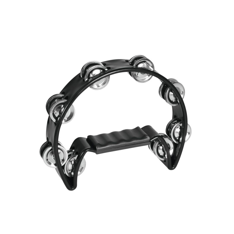 DIMAVERY TN-2 Tambourine plastic, black - Tamburyn - 1