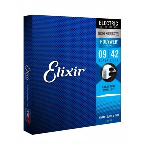 Elixir 12000 PolyWeb Super Light 9-42 - Struny do elektryka - 1