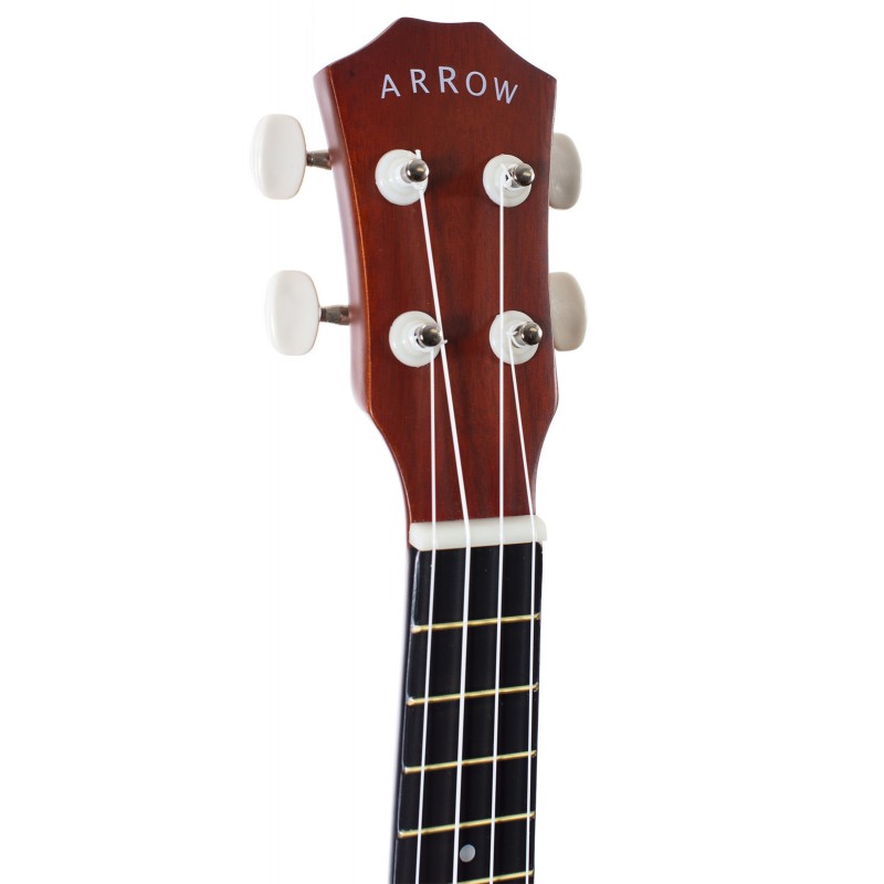 Arrow PB10 NT Soprano Natural Dark Top Set - ukulele sopranowe z akcesoriami - 5
