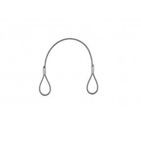 EUROLITE Steel Rope (SC) 400x3mm silver without quick link - 1