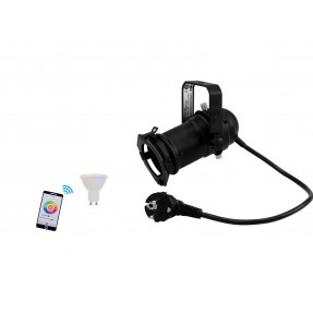 EUROLITE Set PAR-16 Spot bk + LED GU10 RGB/WW/CW WiFi - 1