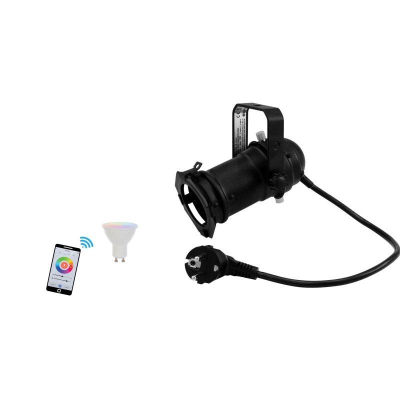 EUROLITE Set PAR-16 Spot bk + LED GU10 RGB/WW/CW WiFi - 1