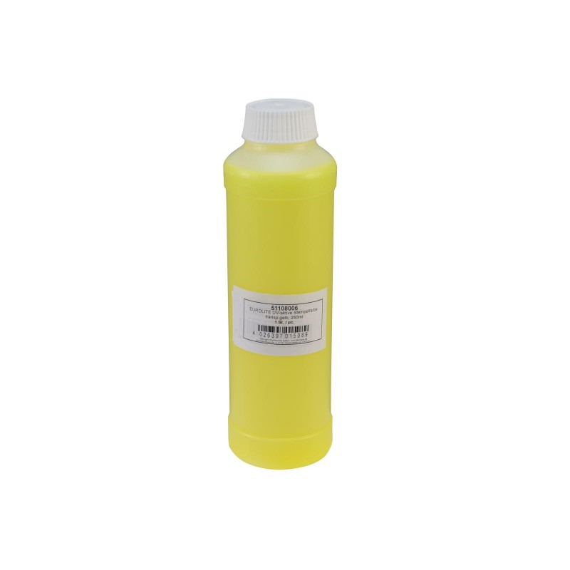 EUROLITE UV-active Stamp Ink, transparent yellow, 250ml - 1