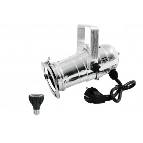 EUROLITE Set PAR-20 Spot sil + PAR-20 230V COB 6W E-27 LED 1800-3000K dim2warm - 1