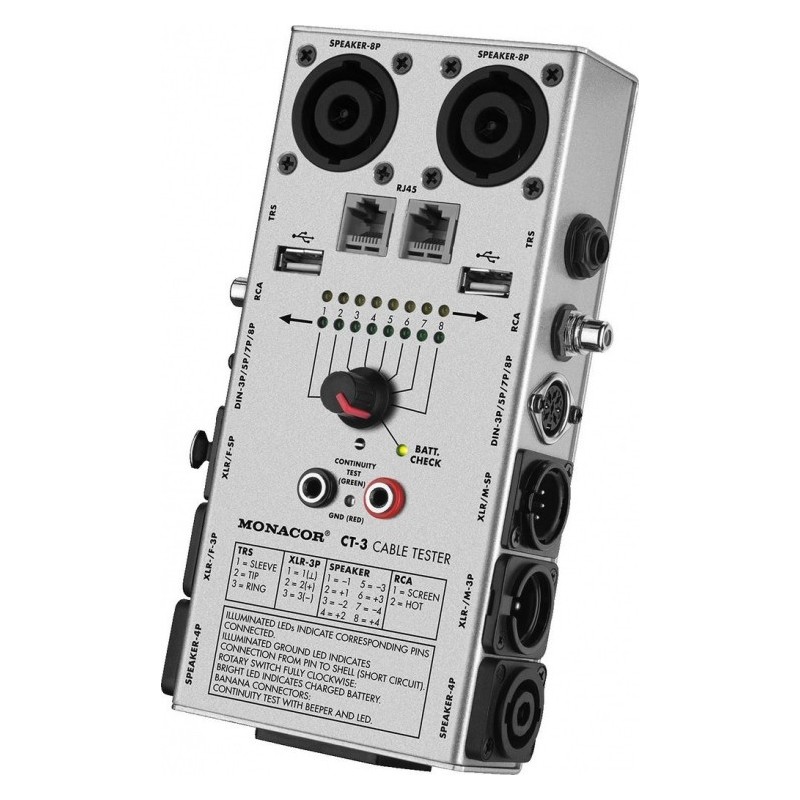 MONACOR CT-3 - tester kabli