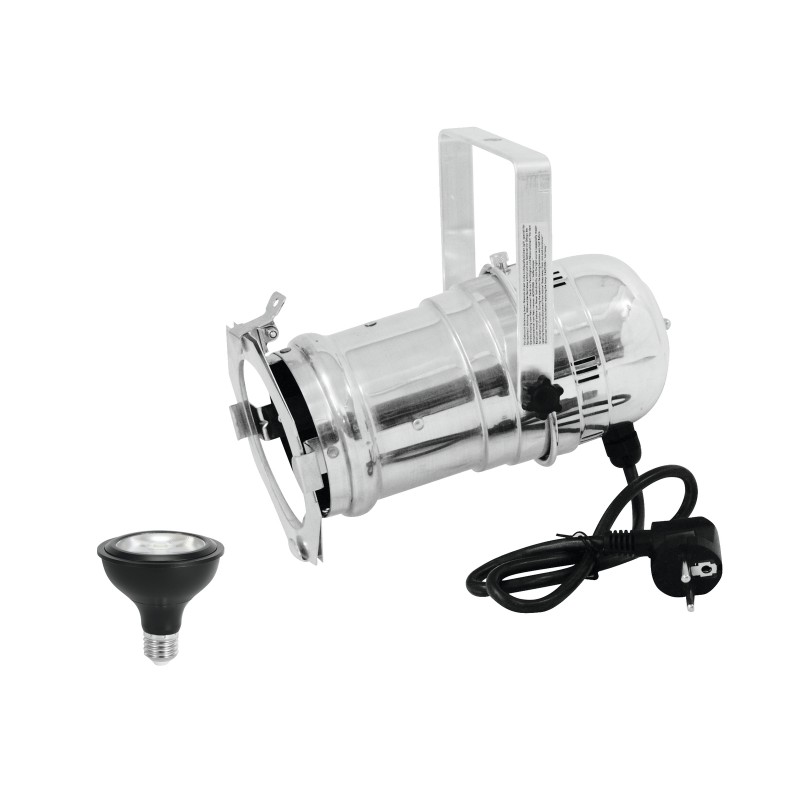 EUROLITE Set PAR-30 Spot sil+ PAR-30 230V COB 12W E-27 LED 1800-3000K dim2warm - 1