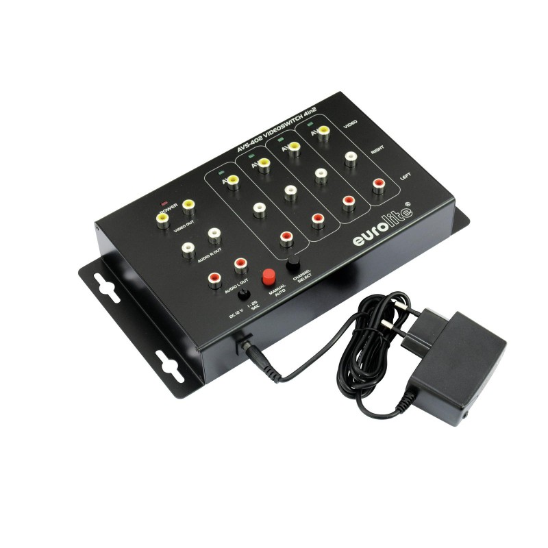 EUROLITE AVS-402 Video switch 4in2 - 1