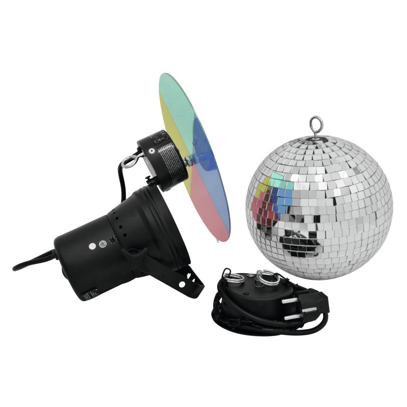 EUROLITE Mirror Ball Set 20cm with Pinspot - 1