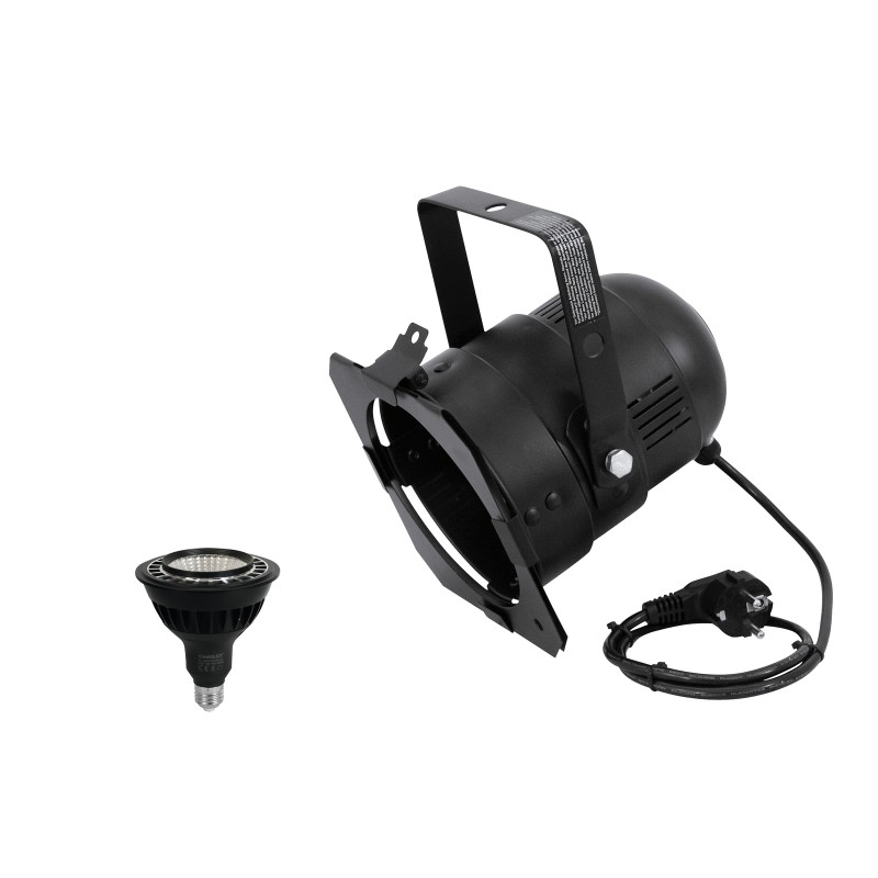 EUROLITE Set PAR-38 Spot bk + PAR-38 230V COB 18W E-27 LED 1800-3000k dim2warm - 1