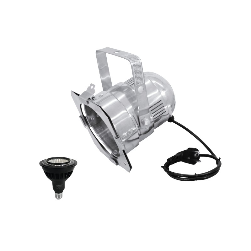 EUROLITE Set PAR-38 Spot sil + PAR-38 230V COB 18W E-27 LED 1800-3000k dim2warm - 1