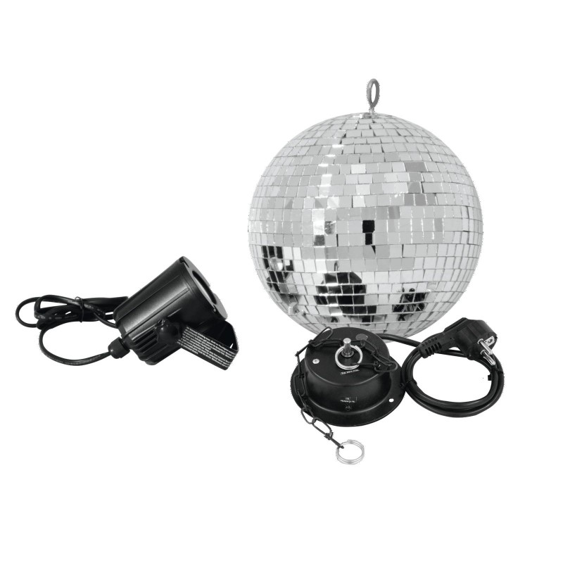 EUROLITE Mirror Ball Set 20cm with LED Spot - 1