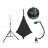 EUROLITE Set Mirror ball 30cm black with stand and tripod cover black - 1