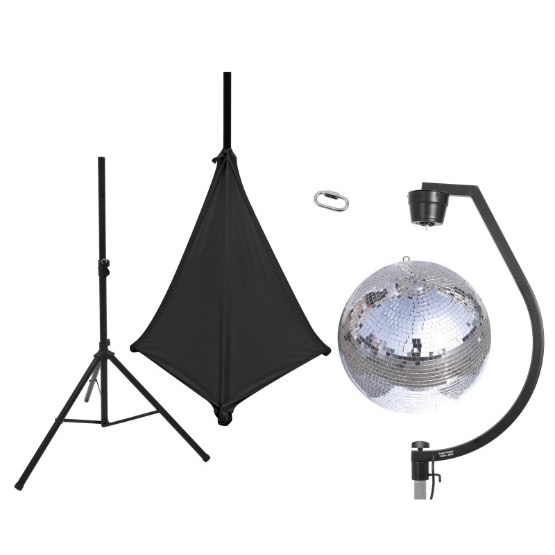 EUROLITE Set Mirror ball 50cm with stand and tripod cover black - 1