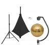EUROLITE Set Mirror ball 50cm gold with stand and tripod cover black - 1