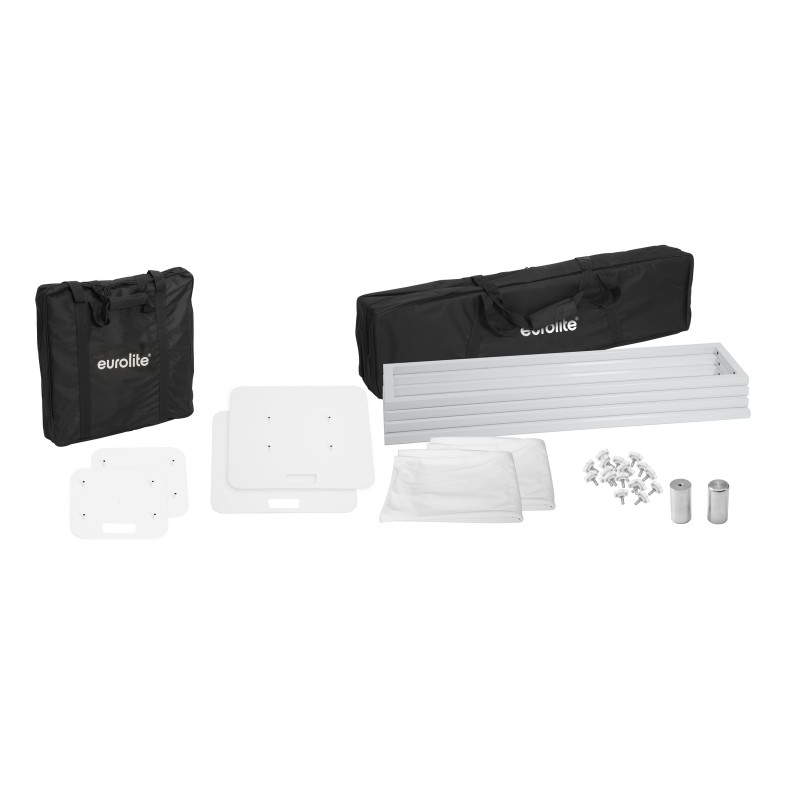 EUROLITE 2x Stage Stand 150cm incl. Cover and Bag, white - 2