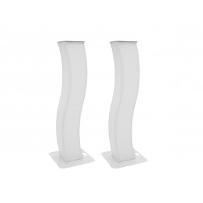EUROLITE 2x Stage Stand 150cm curved incl. Cover and Bag, white - 1