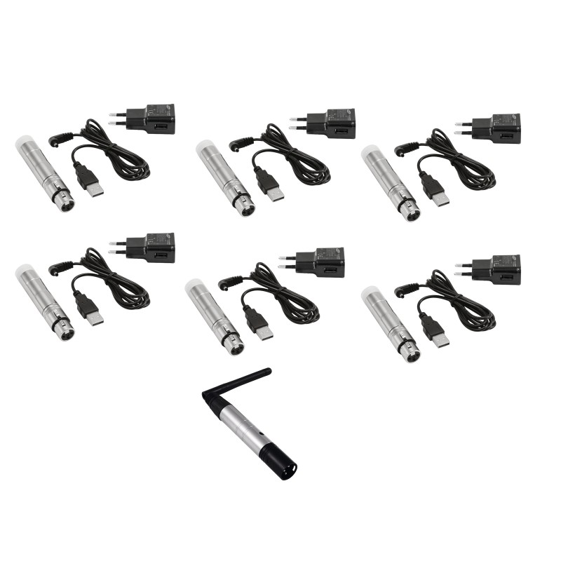 EUROLITE Set QuickDMX 1x transmitter + 6x AKKU receiver - 1