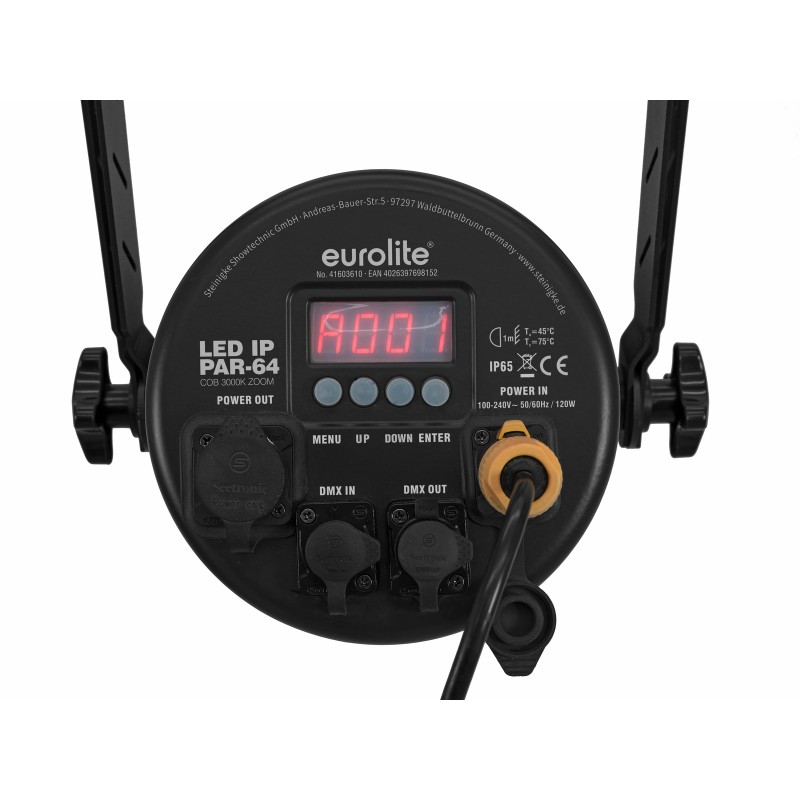 EUROLITE LED IP PAR-64 COB 3000K 100W Zoom bk - 4