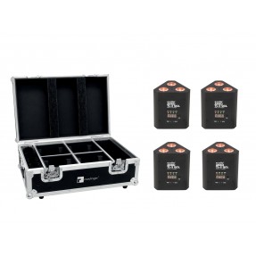 EUROLITE Set 4x AKKU TL-3 QCL RGB+UV Trusslight + Case with charging function - 1