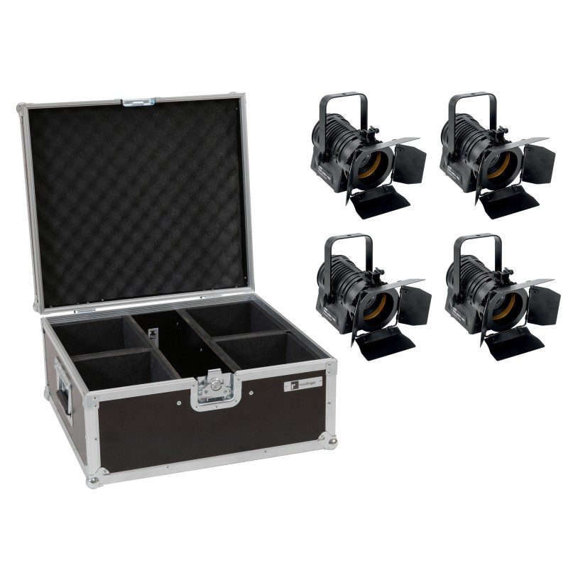 EUROLITE Set 4x LED THA-20PC TRC Theater-Spot bk + Case - 1