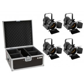 EUROLITE Set 4x AKKU THA-20PC TRC Theater-Spot bk + Case - 1