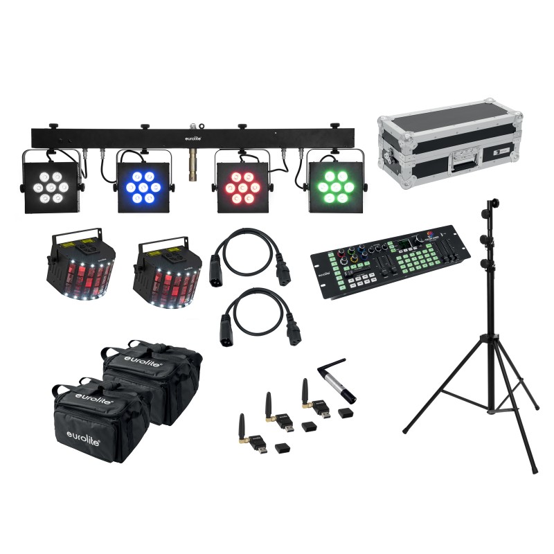 EUROLITE Set LED KLS-3002 + Laser Derby Mobile Bundle - 1
