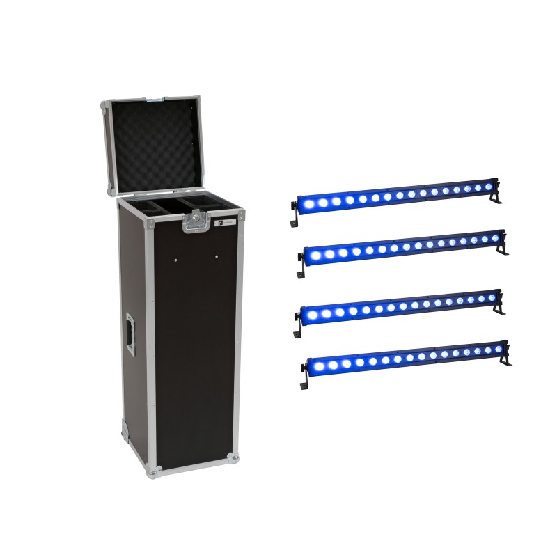 EUROLITE Set 4x LED IP T-Bar 16 QCL Bar + Case - 1