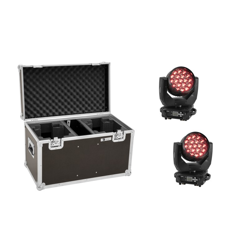 EUROLITE Set 2x LED TMH-X4 Moving-Head Wash Zoom + Case - 1