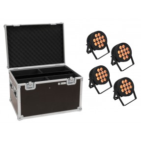 EUROLITE Set 4x LED IP PAR 12x9W SCL Spot + Case - 1