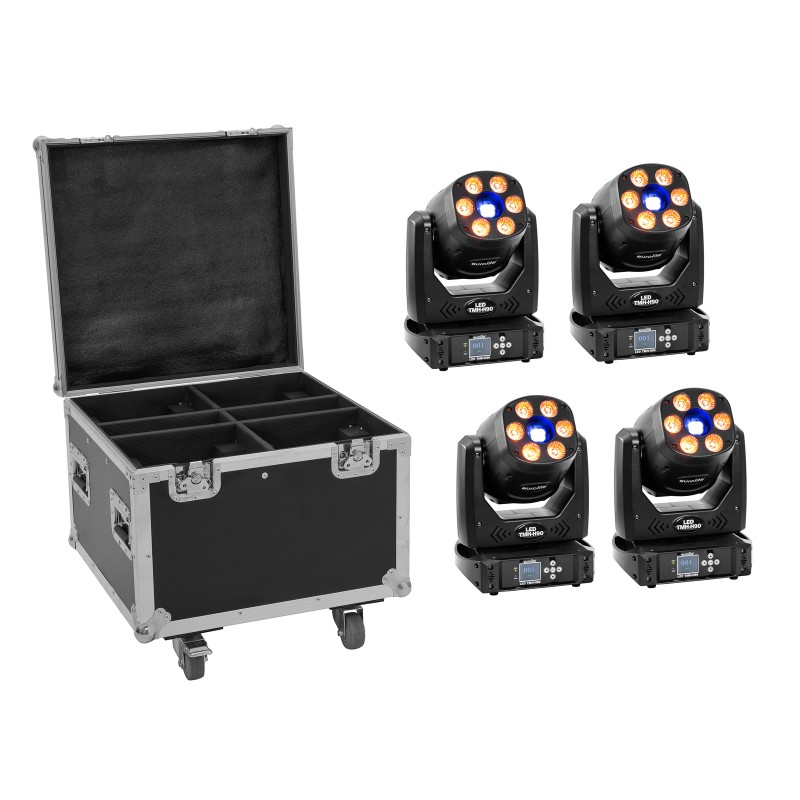 EUROLITE Set 4x LED TMH-H90 + Case with wheels - 1