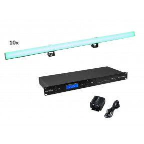 EUROLITE Set 10x LED PR-100/32 Pixel DMX Rail + DMX Software - 1