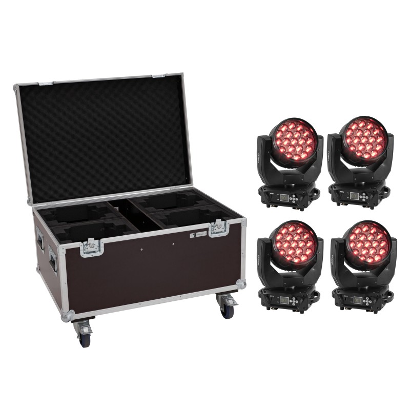 EUROLITE Set 4x LED TMH-X4 Moving-Head Wash Zoom + Case - 1