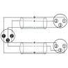 OMNITRONIC Adaptercable XLR(M)/2xXLR(F) 0,5m bk - 4