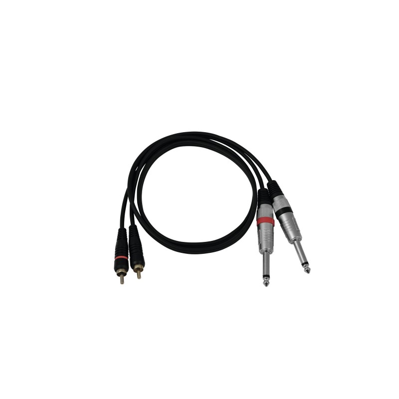 OMNITRONIC Adaptercable 2xJack/2xRCA 1m bk - 2