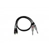 OMNITRONIC Adaptercable 2xJack/2xRCA 1m bk - 2