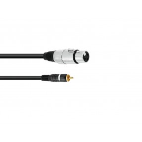 OMNITRONIC Adaptercable RCA/XLR(F) 2m bk - 1