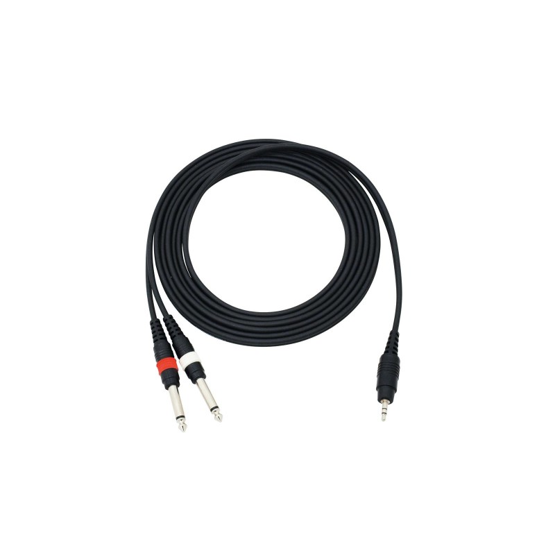 OMNITRONIC Adaptercable 3.5 Jack/2xJack 3m bk - 2