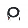 OMNITRONIC Adaptercable 3.5 Jack/2xJack 3m bk - 2