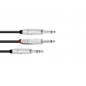 OMNITRONIC Adaptercable Jack/2xJack 3m - 1