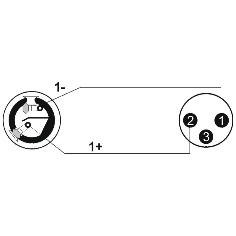 OMNITRONIC Adaptercable Speaker(F)/XLR(M) 1m bk - 4