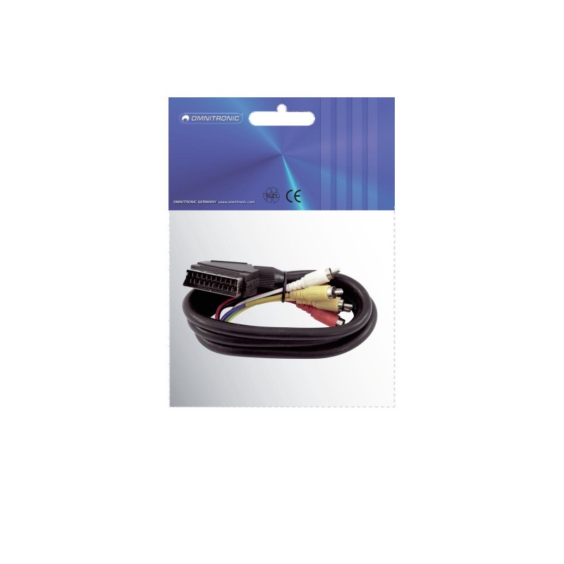 OMNITRONIC Adaptercable Scart/6xRCA 1.5m - 2