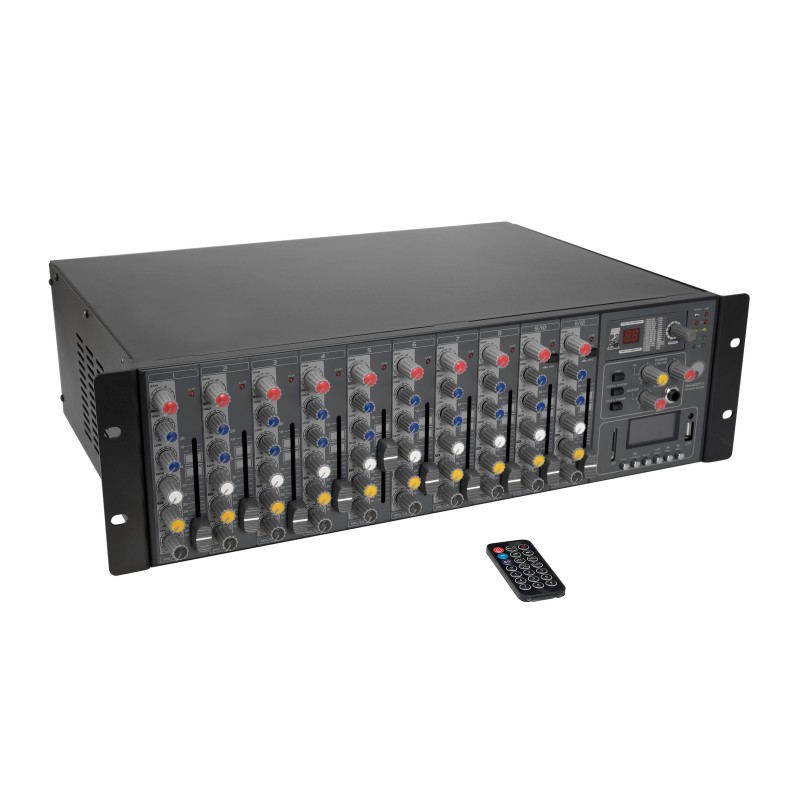 OMNITRONIC RM-1422FXA USB Rack Power Mixer - 1