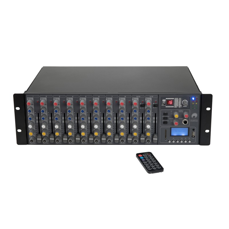 OMNITRONIC RM-1422FXA USB Rack Power Mixer - 2